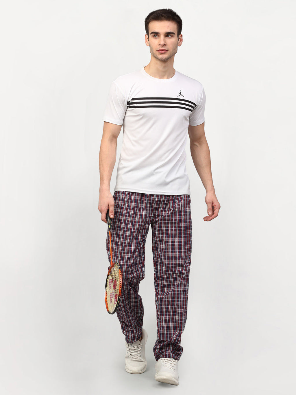 Jainish Men's Multicolor Cotton Checked Track Pants ( JOG 019Multi ) - Distacart