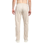 Jainish Men's Beige Cotton Striped Track Pants ( JOG 020Cream ) - Distacart