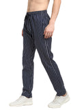 Jainish Men's Navy Blue Cotton Striped Track Pants ( JOG 020Navy ) - Distacart