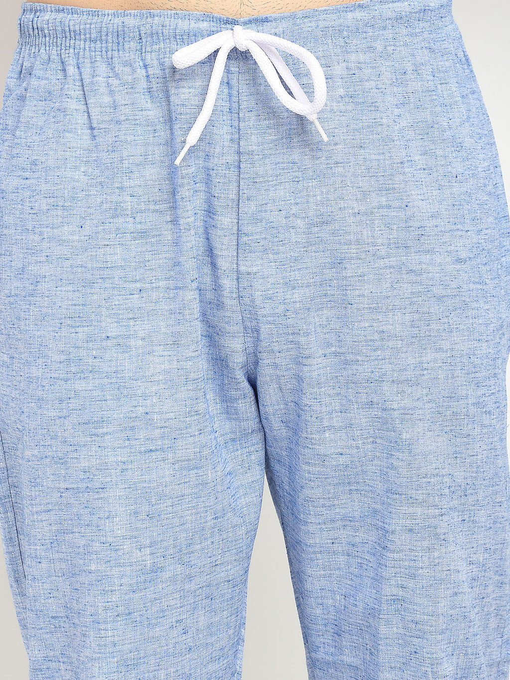 Jainish Men's Blue Linen Cotton Track Pants ( JOG 021Blue ) - Distacart