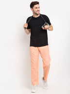 Jainish Men's Orange Linen Cotton Track Pants ( JOG 021Orange ) - Distacart