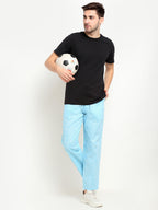 Jainish Men's Blue Linen Cotton Track Pants ( JOG 021Sky ) - Distacart