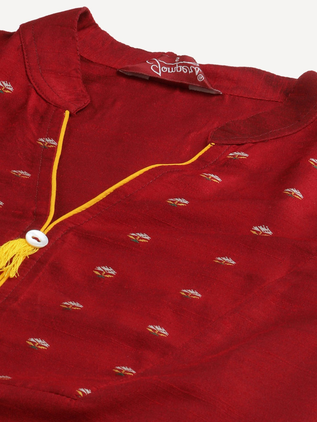 Jompers Women Maroon Regular Kurta with Trousers & With Dupatta (Maroon)