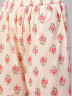 Jompers Women Pink Floral Printed Kurta with Palazzos - Distacart