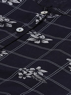 Jompers Women Black & White Floral Printed Kurta with Palazzos - Distacart