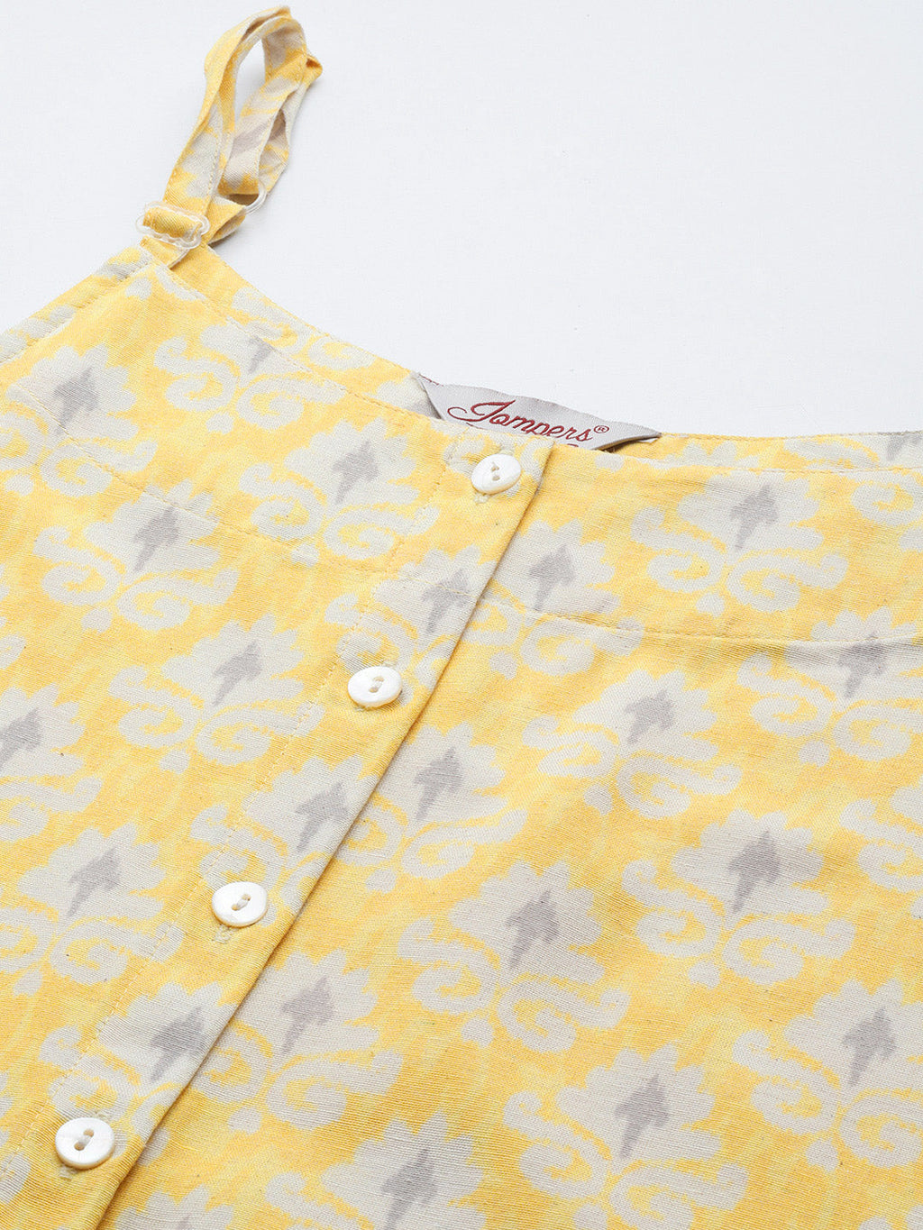 Jompers Women's Ethnic Motifs Printed Kurta with Palazzos - Yellow