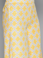Jompers Women's Ethnic Motifs Printed Kurta with Palazzos - Yellow