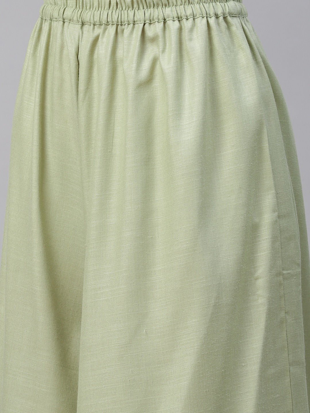 Jompers Women's Lime Green & Pink Floral Embroidered Kurta with Palazzos & Dupatta