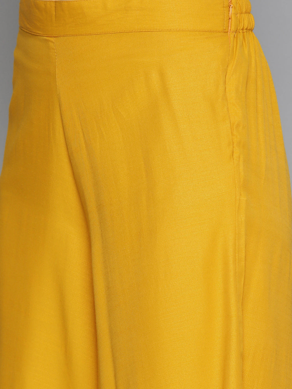 Jompers Women's Printed Kurta with Palazzos & With Chikankari Dupatta - Mustard