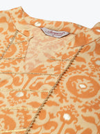 Jompers Women's Gotta Patti work Kurta, Palazzos & Dupatta - Orange