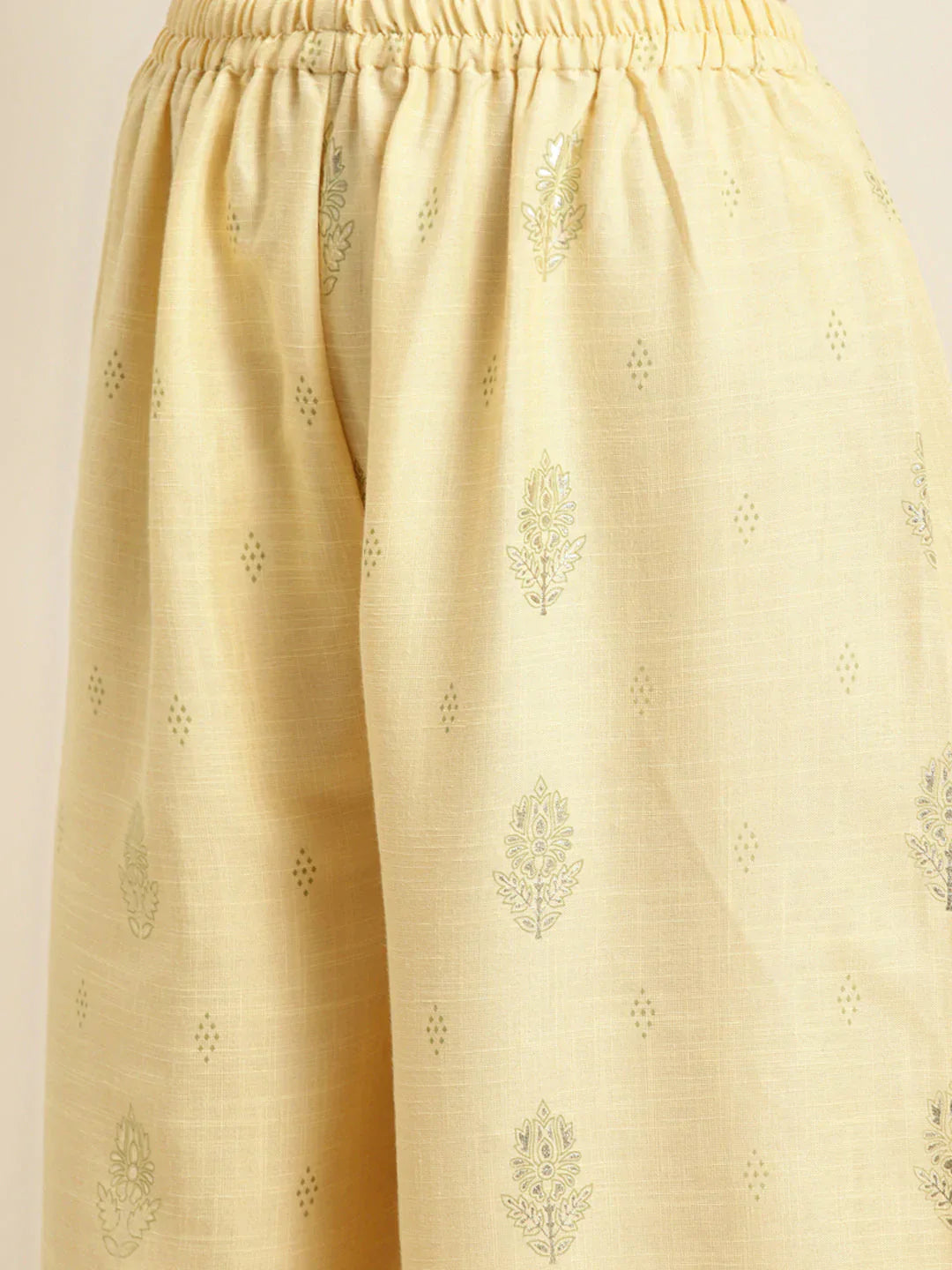 Jompers Women's Gotta Patti Kurta with Palazzos & Dupatta - Green