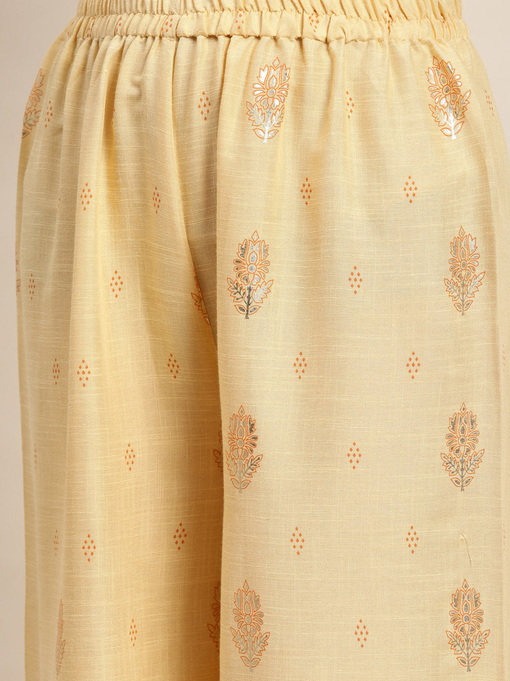 Jompers Women's Gotta Patti Kurta with Palazzos & Dupatta - Orange