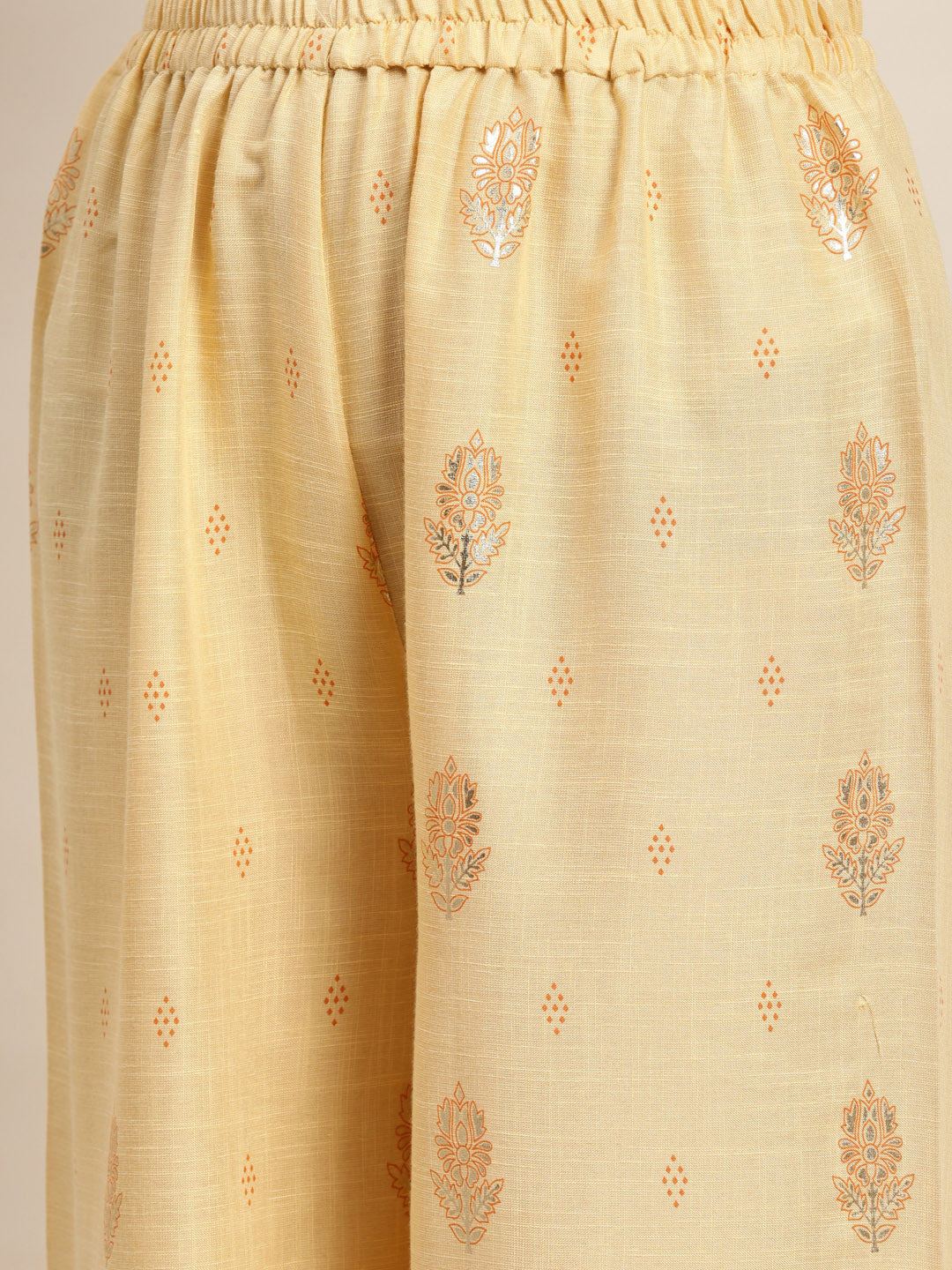 Jompers Women's Gotta Patti Kurta with Palazzos & Dupatta - Orange