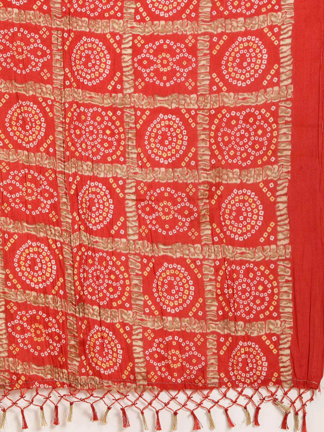 Jompers Women's Kurta with Palazzos & print Dupatta - Red