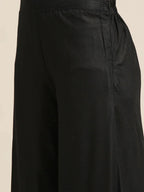 Jompers Women's Kurta with Palazzos & print Dupatta - Black