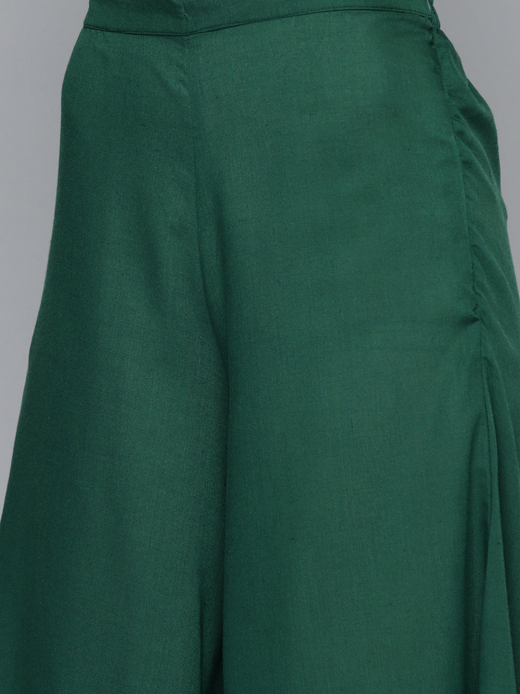 Jompers Women's Embroidered Sequinned Kurta & Palazzos With Dupatta - Green