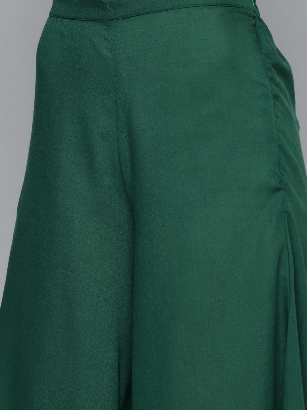 Jompers Women's Embroidered Sequinned Kurta & Palazzos With Dupatta - Green