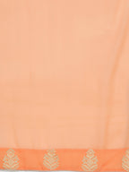 Jompers Women's Ethnic Motifs Peach Printed Georgette Kurta with Palazzos & With Dupatta