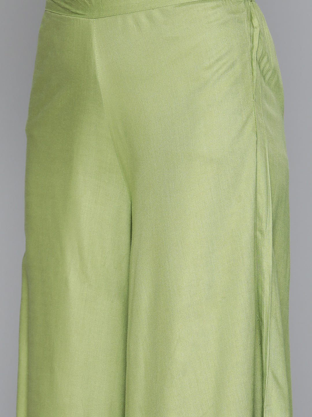 Jompers Women's Green Sequinned Kurta with Palazzos & With Dupatta