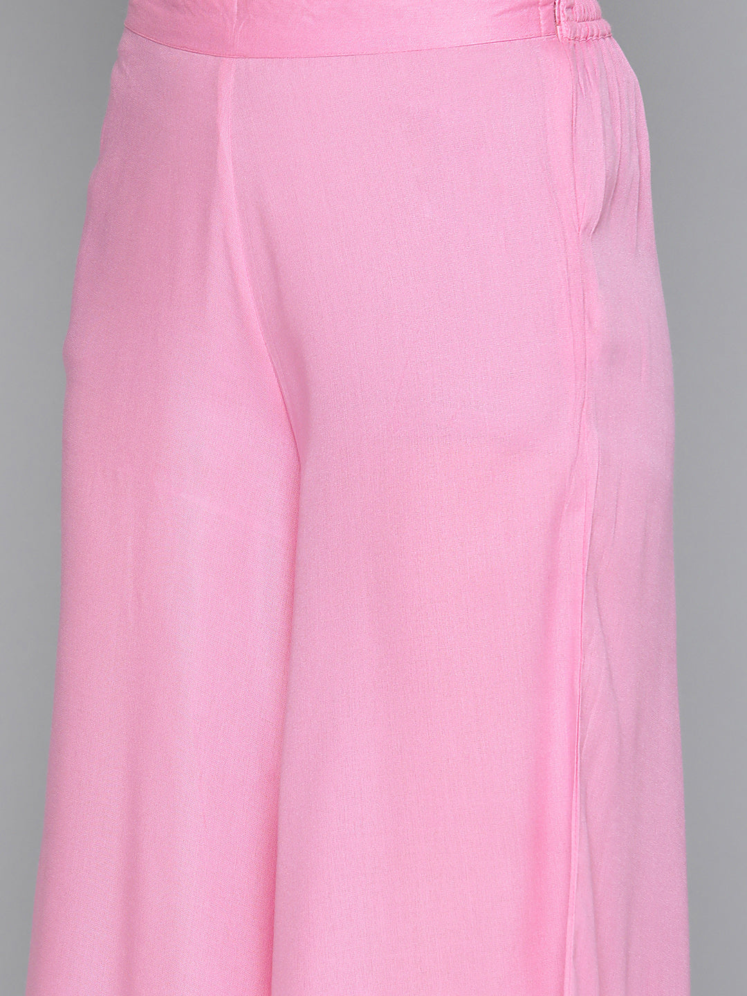 Jompers Women's Pink Sequinned Kurta with Palazzos & With Dupatta