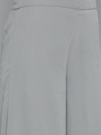 Jompers Women's Floral Printed Pleated Grey Georgette Kurta with Palazzos & With Dupatta