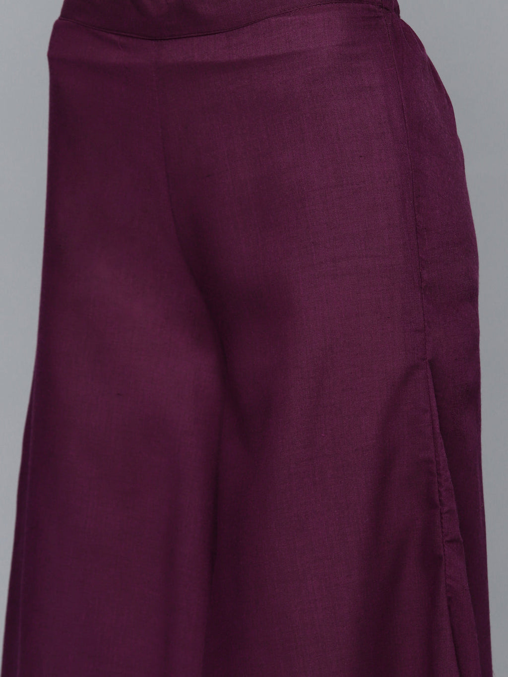 Jompers Women's Embroidered Sequinned Kurta & Palazzos With Dupatta - Purple