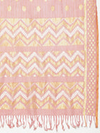 Jompers Women's georgette Foil Print Kurta palazzo Dupatta Set - Pink