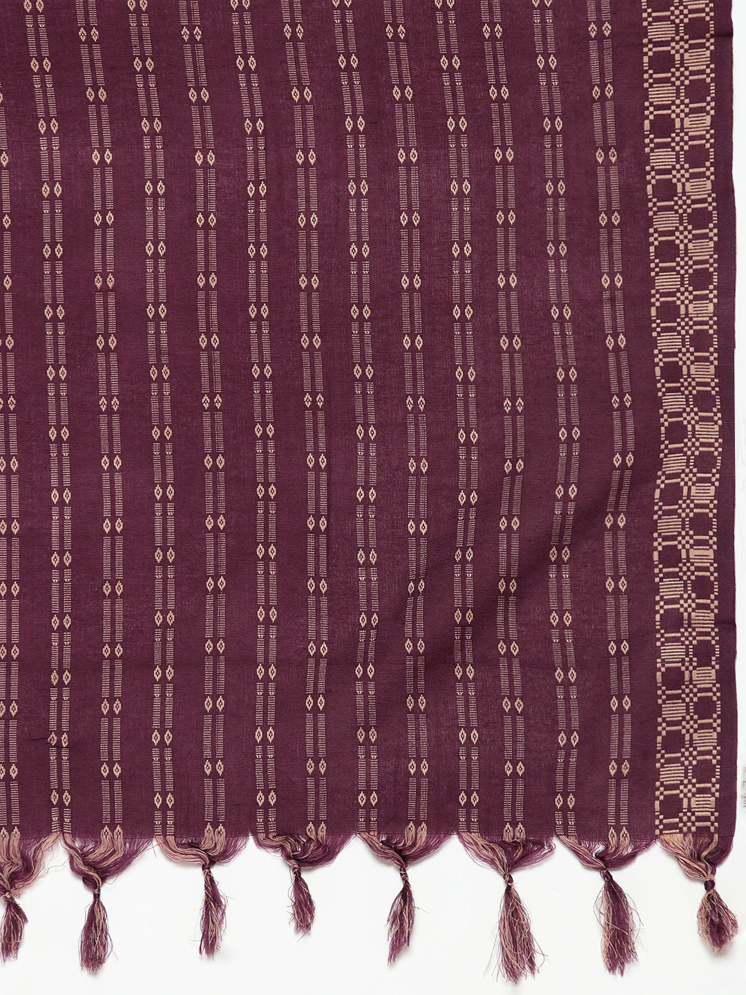 Jompers Women's Woven design kurta, palazzo and dupatta set - Purple