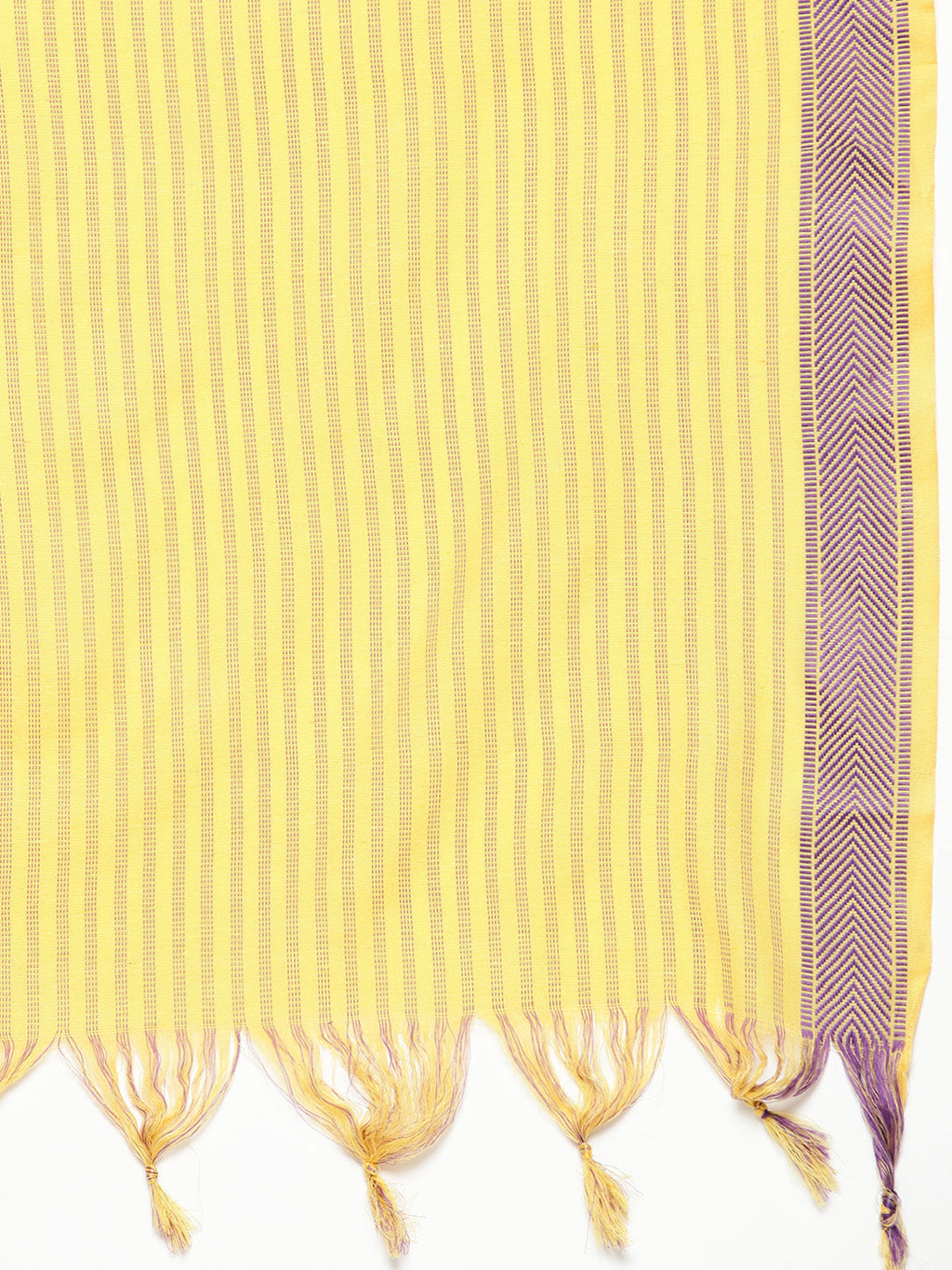 Jompers Women's Woven design kurta, palazzo and dupatta set - Yellow
