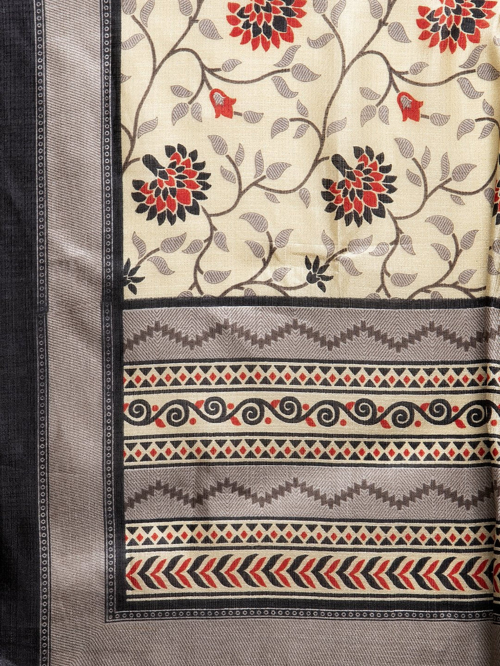 Jompers Women Black & Red Solid Kurta with Palazzos & Beige-Red Printed Dupatta - Distacart