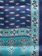 Jompers Women Royal-Blue Solid Kurta with Palazzos & Blue Art-Silk Printed Dupatta - Distacart