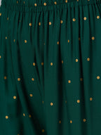 Jompers Women Green & Golden Printed Kurta with Palazzos & Dupatta - Distacart