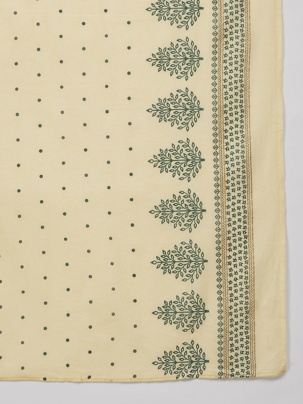 Jompers Women Green & Golden Printed Kurta with Palazzos & Dupatta - Distacart