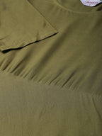 Jompers Women Olive Green Solid Kurta with Palazzos & Dupatta - Distacart