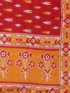 Jompers Women's Mustard Yellow & Red Embroidered Kurta with Palazzos & Dupatta