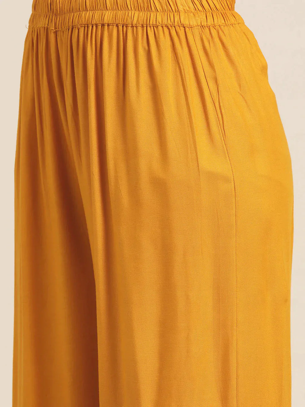 Jompers Women's Mustard Embroidered Kurta with Sharara - Mustard - Distacart