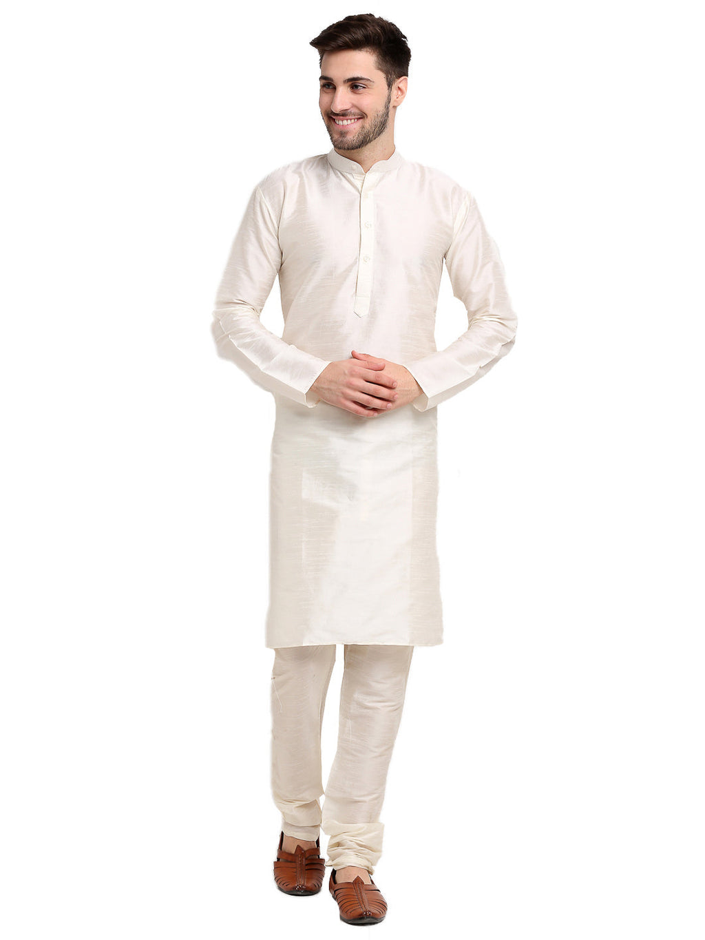 Jompers Men's Embroidered Nehru Jacket & Kurta Pyjama ( Mustard ) - Distacart