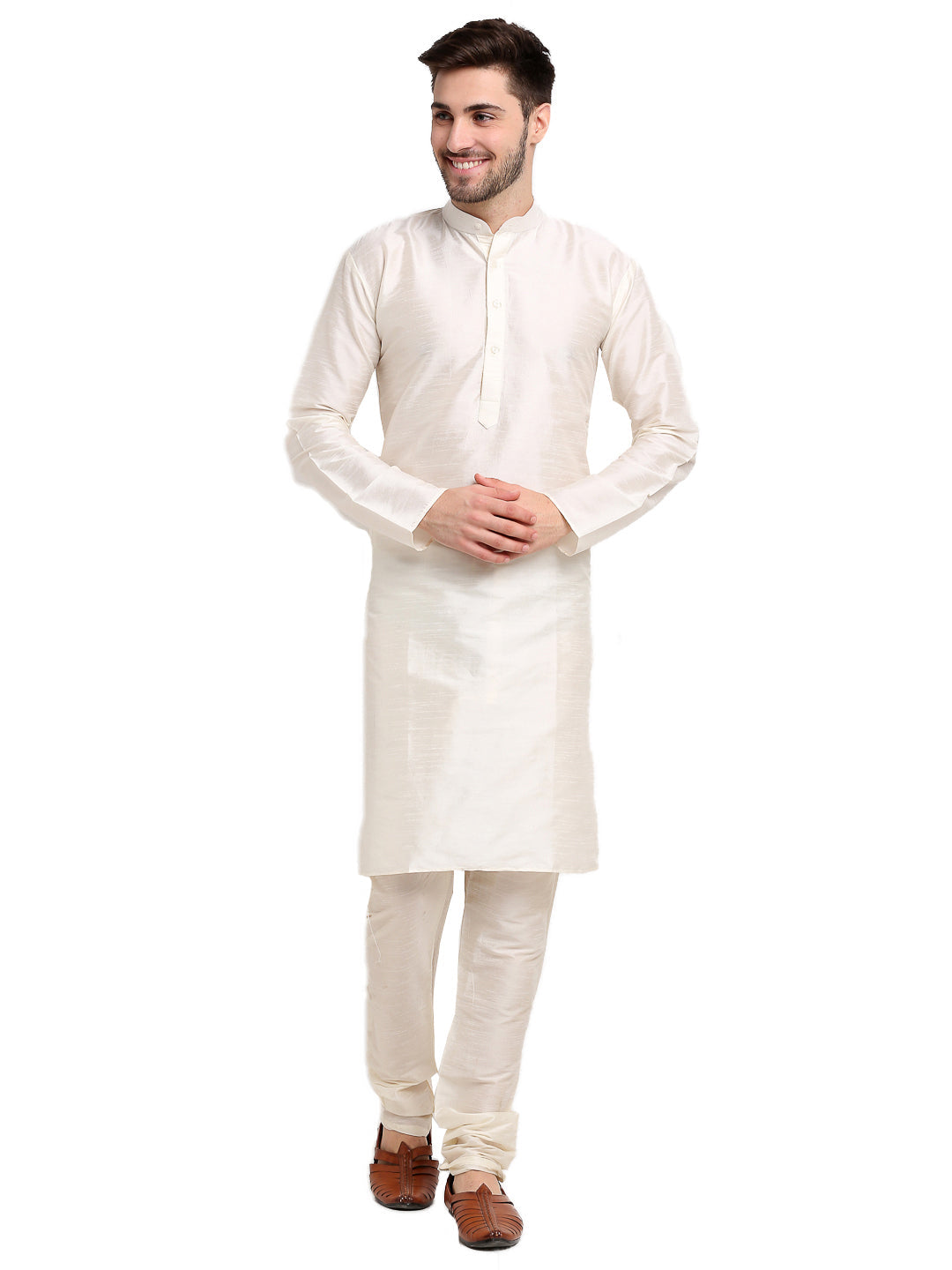 Jompers Men's Embroidered Nehru Jacket & Kurta Pyjama ( Mustard ) - Distacart