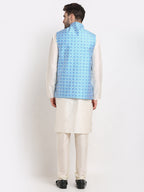 Jompers Men's Ikat Print Nehru Jacket & Kurta Pyjama - Distacart