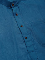 Jompers Men's peacock Cotton Solid Kurta Only