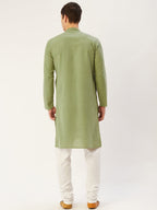 Jompers Men's Pista Cotton Solid Kurta Pyjama