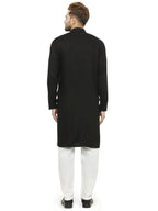 Jompers Men's Black Solid Kurta Only