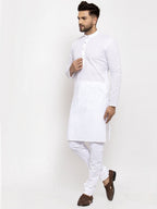Jompers Men White Chikan Kurta Only - Distacart