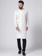 Jompers Men's White Solid Kurta Only