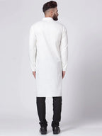 Jompers Men's White Solid Kurta Only
