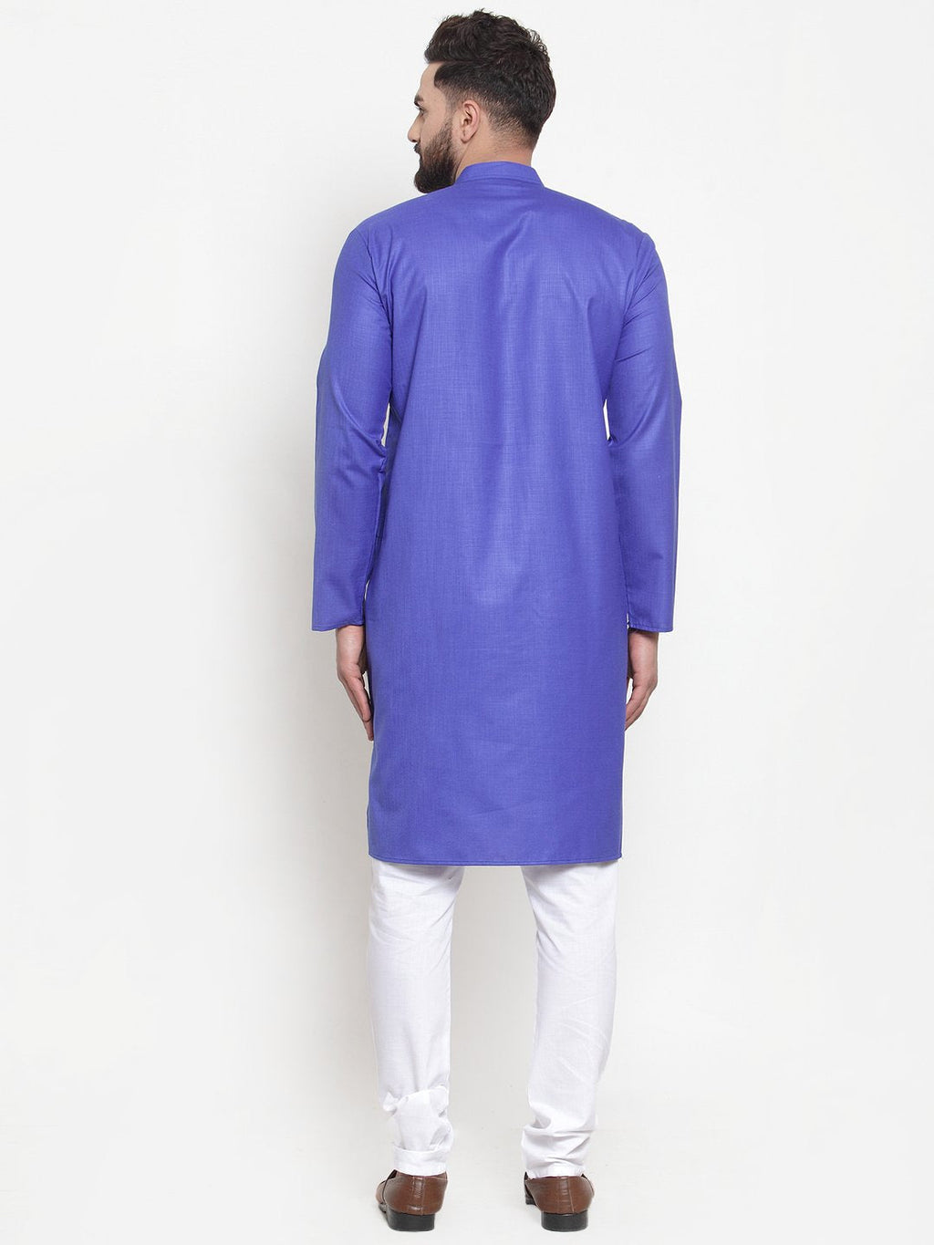 Jompers Men Royal-Blue Solid Kurta Only - Distacart