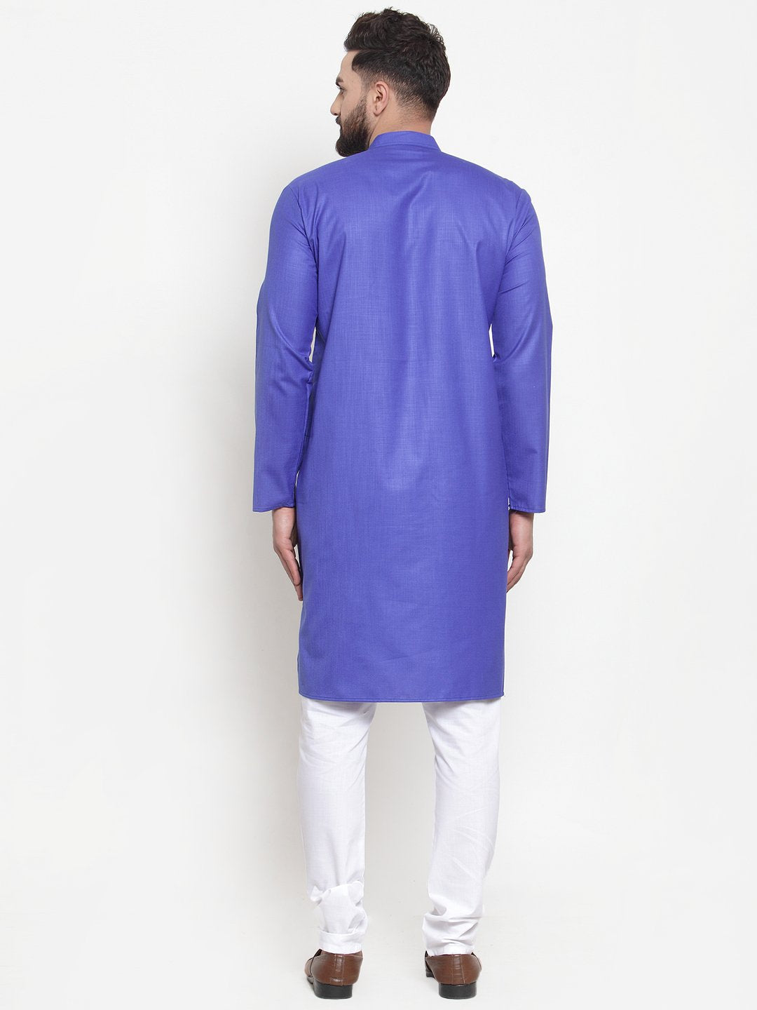 Jompers Men Royal-Blue Solid Kurta Only - Distacart