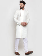 Jompers Men White Solid Kurta Only - Distacart