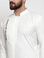 Jompers Men White Solid Kurta with Churidar - Distacart
