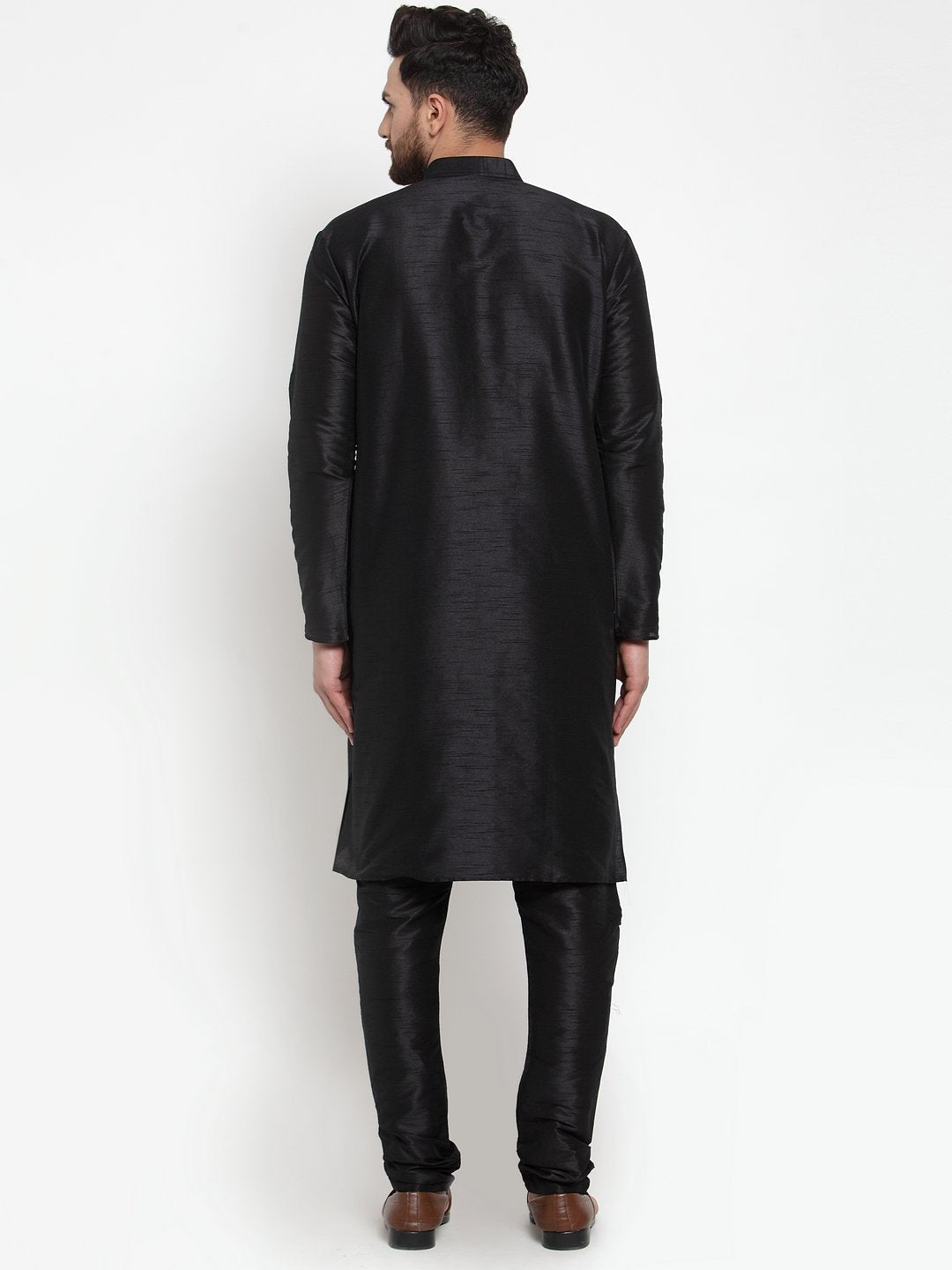 Jompers Men Black Solid Kurta Only - Distacart